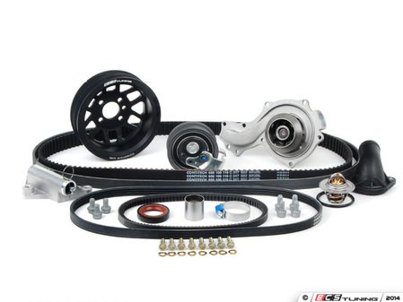 ES#5593 - 058198479v2lwblk - Ultimate Timing Belt Kit - With Lightweight Crank Pulley - Featuring ECS Tuning's lightweight crank pulley - Assembled By ECS - Audi Volkswagen