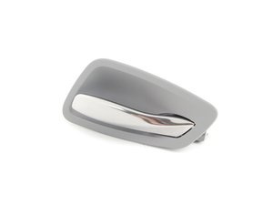 ES#89708 - 51216975498 - Inside Door Handle - Right - Grau/Gray. Includes the housing and chrome handle  - Genuine BMW - BMW