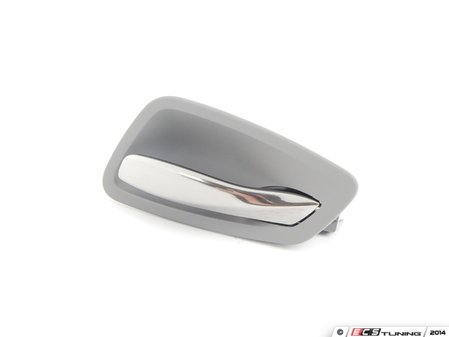 ES#89708 - 51216975498 - Inside Door Handle - Right - Grau/Gray. Includes the housing and chrome handle  - Genuine BMW - BMW