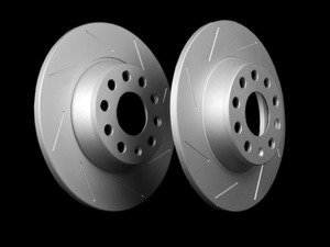 ES#2167543 - 1K0615601ADKT5 -  Rear Slotted Brake Rotors - Pair (282x12) - (NO LONGER AVAILABLE) - Featuring GEOMET protective coating. - ECS - 