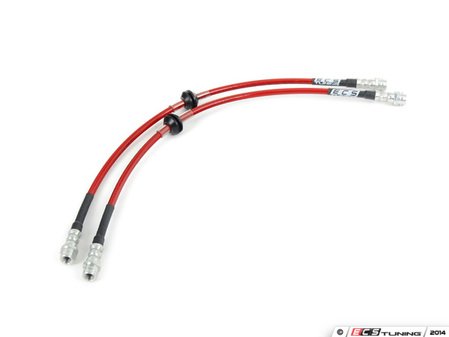 ES#3477610 - 025327ECS02 - Exact-Fit Stainless Steel Brake Lines - Front - DOT-compliant kit to improve pedal feel in your vehicle. - ECS - Audi Volkswagen