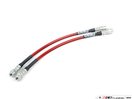 ES#3449975 - 024680ECS01 - Front Exact-Fit Stainless Steel Brake Lines  - Front set of DOT-compliant lines for an improved pedal feel - ECS - Audi