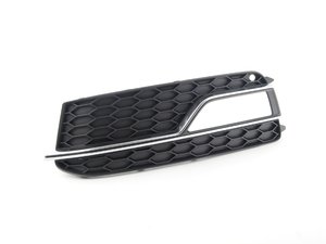ES#2541887 - 8T0807681M01C - Lower S5 Fog Light Grille - Left - Satin Black - Fix your cracked or worn lower bumper grilles - Genuine Volkswagen Audi - Audi