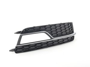 ES#2541892 - 8T0807682M01C - Lower Fog Light Grille - Right - Satin Black - Fix your cracked or worn lower bumper grilles - Genuine Volkswagen Audi - Audi