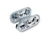 ES#2730390 - 1J0998001KT2 - Smooth Style Side Marker Set - Clear - (NO LONGER AVAILABLE) - Bumper and fender mounted clear side markers with amber bulbs - ECS - 
