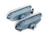 ES#2730390 - 1J0998001KT2 - Smooth Style Side Marker Set - Clear - (NO LONGER AVAILABLE) - Bumper and fender mounted clear side markers with amber bulbs - ECS - 