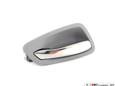 ES#89707 - 51216975497 - Inside Door Handle - Left - Grau/Gray. Includes the housing and chrome handle - Genuine BMW - BMW