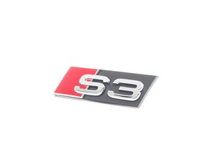 ES#457466 - 8P0853736A2ZZ - 'S3' Grille Emblem - Chrome - Replace your worn or missing emblem - Genuine Volkswagen Audi - Audi