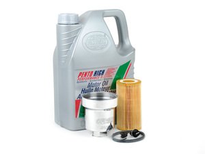 ES#2730483 - 003602KT03AKT -  Oil Service Kit - With Magnetic Drain Plug & Polished Aluminum Oil Filter Housing  - Includes Pentosin oil, filter, magnetic drain plug, and aluminum filter housing - Assembled By ECS - 