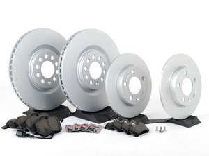 ES#2678607 - 8L0615301KT3 - Front & Rear Brake Service Kit - Featuring Zimmermann rotors and ECS DD23 "Daily Driver" ceramic pads. - Assembled By ECS - Audi
