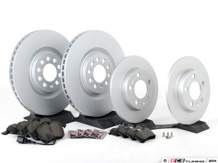 ES#2678607 - 8L0615301KT3 - Front & Rear Brake Service Kit - Featuring Zimmermann rotors and ECS DD23 "Daily Driver" ceramic pads. - Assembled By ECS - Audi