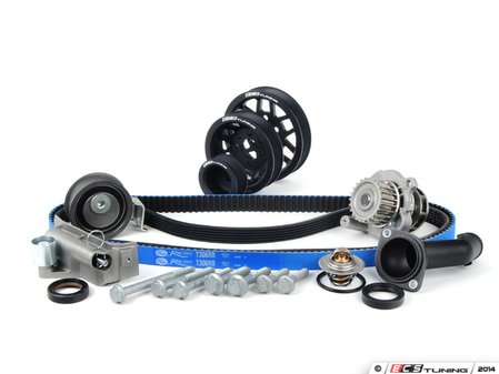 ES#5138 - 06B198479V2UDBLK - Timing Belt Kit - Ultimate With Gates Racing Timing Belt & Performance Pulley Set - Includes ECS Tuning's Lightweight Underdrive Pulley Kit in Black. - Assembled By ECS - Audi Volkswagen