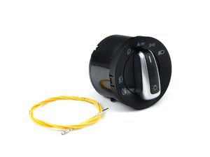 ES#2597833 - 5ND941431BKT - Automatic European Headlight Switch - Brushed Trim - Controls headlights, parking lights, front fog lights, and rear fog lights. - Bremmen Parts - Volkswagen