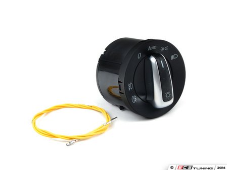 ES#2597833 - 5ND941431BKT - Automatic European Headlight Switch - Brushed Trim - Controls headlights, parking lights, front fog lights, and rear fog lights. - Bremmen Parts - Volkswagen