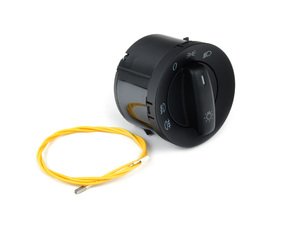 ES#2730453 - 1K0941431CKOSKT - Standard European Headlight Switch - Black - Controls headlights, parking lights, front fog lights, and rear fog lights - Bremmen Parts - Volkswagen