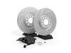 ES#2594083 - 8L0337PRFXS - Performance Front Brake Service Kit (312x25) - Featuring ECS GEOMET Drilled & Slotted rotors and Hawk HPS pads - Assembled By ECS - 