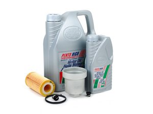 ES#2730602 - 003602ECSKT -  Oil Service Kit - With Magnetic Drain Plug & Silver Aluminum Oil Filter Housing - Includes Pentosin oil, filter, magnetic drain plug, and silver aluminum filter housing - Assembled By ECS - 