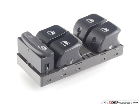 ES#452541 - 8K0959851DV10 - Power Window Switch Assembly - Nero (Black) - Main window switch with window lock button for the driver door - Genuine Volkswagen Audi - Audi