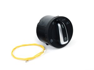 ES#2730458 - 3C8941431BXSHKT - Standard European Headlight Switch - Brushed Trim - Controls headlights, parking lights, and rear fog lights - Genuine European Volkswagen Audi - Volkswagen