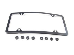 ES#1829267 - Q6880104 - Curved Slimline Front License Plate Frame - Black Powder Coat - Genuine Mercedes Benz - Mercedes Benz