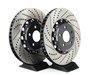 ES#2730485 - 8K0698301MKT4 - Front Brake Kit - Stage 1 - 2-Piece Cross Drilled & Slotted Rotors (345x30) - Upgrade your brake system with 2-piece rotors and stainless steel lines - ECS - Audi