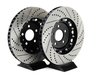 ES#2730485 - 8K0698301MKT4 - Front Brake Kit - Stage 1 - 2-Piece Cross Drilled & Slotted Rotors (345x30) - Upgrade your brake system with 2-piece rotors and stainless steel lines - ECS - Audi