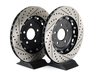 ES#2730486 - 8k0698301mKT5 - Rear Brake Kit - Stage 1 - 2-Piece Cross Drilled & Slotted Rotors (330x22) - Upgrade your brake system with 2-piece rotors and stainless steel lines - ECS - Audi
