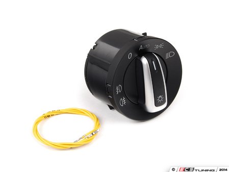 ES#2730448 - 3C8941431AXSHKT - Automatic European Headlight Switch - Brushed Trim - Controls headlights, parking lights, front fog lights, and rear fog lights - Genuine European Volkswagen Audi - Volkswagen