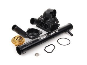 ES#2718473 - VR624VTHKR321 - Aluminum Water Pipe Kit - Stage 1 - Featuring ECS black aluminum water pipe and URO thermostat housing - Assembled By ECS - Audi Volkswagen