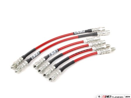 ES#252829 - E30698000 - Exact-Fit Stainless Steel Brake Lines - Complete Kit - DOT-compliant 6 line kit to improve pedal feel in your vehicle. - ECS - BMW