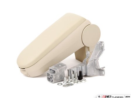ES#2207785 - 3592CONN10213 - Center Armrest Kit - Beige Leatherette - Complete armrest assembly to replace your worn out or broken lid or base. - ECS - Volkswagen