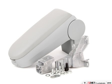 ES#2207784 - 3592CONN10254 - Center Armrest Kit - Grey Leatherette - Complete armrest assembly to replace your worn out or broken lid or base. - ECS - Volkswagen