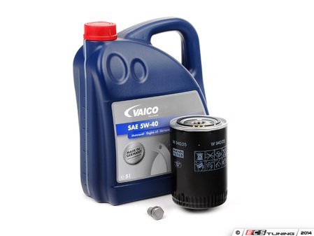ES#2731735 - MK44C3KKT2 -  Oil Service Kit - Includes large Mann oil filter and Vaico 5w-40 oil - Assembled By ECS - Audi Volkswagen