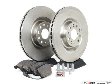 ES#2702170 - 1K0615301M - Front Brake Service Kit - Featuring OE Palenga front rotors and ECS DD23 ceramic pads. - Assembled By ECS - Volkswagen