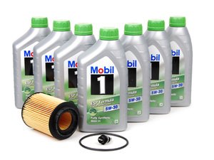 ES#2731617 - 95510756100KT2 - Genuine Diesel Oil Service Kit (5w-30) - With ECS Magnetic Drain Plug - Includes Genuine filter and Genuine Mobil 1 C30 Spec Oil - Assembled By ECS - Porsche