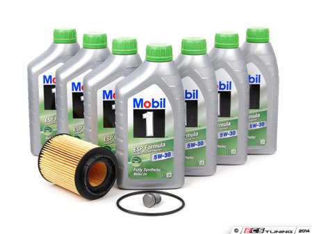 ES#2539323 - 95510756100KT1 - Genuine Oil Service Kit (5w-30) - Includes Hengst filter and Genuine Mobil 1 ESP C30 Spec Oil - Assembled By ECS - Porsche