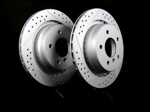 ES#2190231 - 2227177XSGMTLRA - Rear Cross Drilled & Slotted Brake Rotors - Pair (312x20) - (NO LONGER AVAILABLE) - Featuring GEOMET protective coating offering superior rust protection for long lasting, great looking rotors. - ECS - 