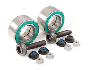 ES#2695433 - 4B0498625AKT1 - Front Wheel Bearing Kit - Pair (82MM) - (NO LONGER AVAILABLE) - Includes both bearings, axle bolts, and self locking nuts - Genuine Volkswagen Audi - 