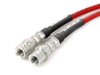 ES#1402 - B6A4SSBLK - Front & Rear Exact-Fit Stainless Steel Brake Lines - Kit - Complete set of DOT-compliant lines for an improved pedal feel - ECS - Audi