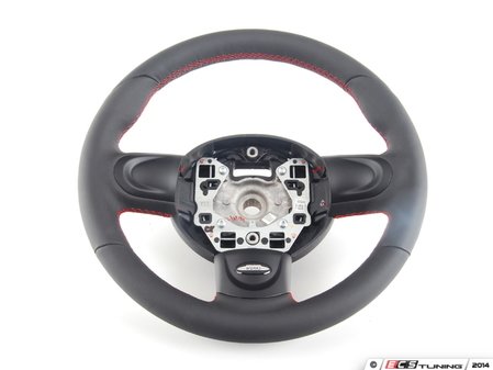 ES#2711063 - 32306858010 - JCW GP2 Leather Steering Wheel - Red Stitching - Upgrade to the JCW GP2 thicker wheel - Genuine MINI - MINI