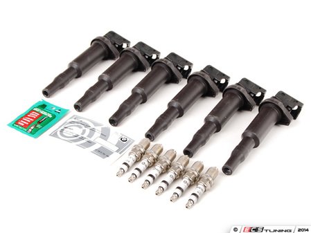 ES#2597316 - 12131712219KT1 - Ignition Service Kit - Everything you need to service your ignition system including Bosch ignition coils and Bosch Platinum+4 spark plugs - Assembled By ECS - BMW