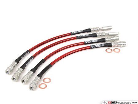 ES#250158 - B5PASW8SSKIT - Exact-Fit Stainless Steel Brake Lines - Complete Kit - DOT-compliant kit to improve pedal feel in your vehicle. - ECS - Volkswagen