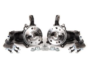 ES#3200067 - 1J0407255AHKT - VR6/1.8T Spindle Conversion Kit - Without Caliper Carriers - Required for brake upgrades on 2.0L and TDI models - Assembled By ECS - Volkswagen