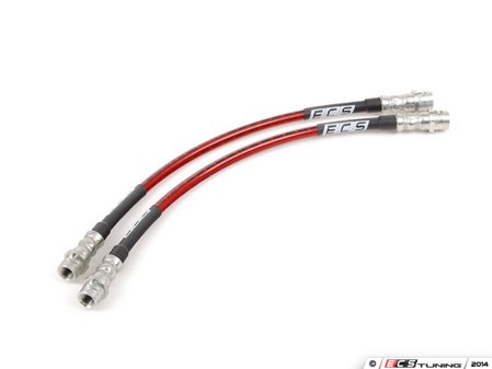 ES#250735 - ECS41054KT - Front Exact-Fit Stainless Steel Brake Lines - Front set of DOT-compliant lines for an improved pedal feel - ECS - Audi