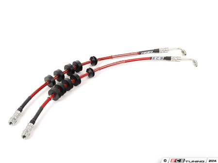 ES#2642847 - 003467ECS01A - Front Exact-Fit Stainless Steel Brake Lines  - Front set of DOT-compliant lines for an improved pedal feel - ECS - 