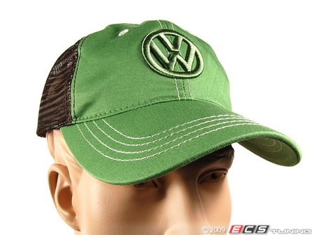 ES#1866396 - 14777 - VW Green Mesh Hat - Green/Black - (NO LONGER AVAILABLE) - Is your favoirte color green? Then this will be your favorite hat to wear! - DriverGear - 