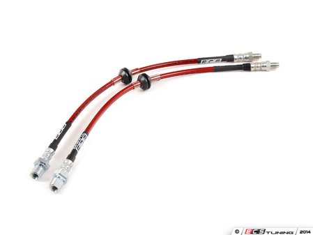 ES#2594449 - 002427ECS01A - Exact-Fit Stainless Steel Brake Lines - Front - DOT-compliant lines to improve pedal feel in your vehicle. - ECS - Porsche