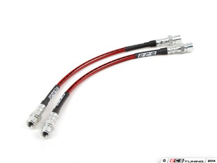 ES#2681209 - 002081ECS01B - Exact-Fit Stainless Steel Brake Lines - Front - Stainless reinforced for improved pedal feel and durability - ECS - Porsche