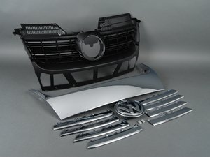 ES#2562353 - 1K58KM3C0A2ZZ - Chrome Jetta Grille Kit - Everything you need to replace your damaged or missing front grille - Genuine Volkswagen Audi - Volkswagen