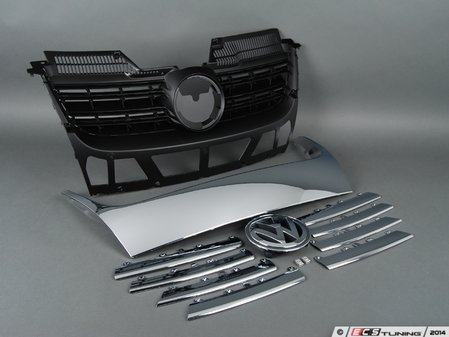 ES#2562353 - 1K58KM3C0A2ZZ - Chrome Jetta Grille Kit - Everything you need to replace your damaged or missing front grille - Genuine Volkswagen Audi - Volkswagen